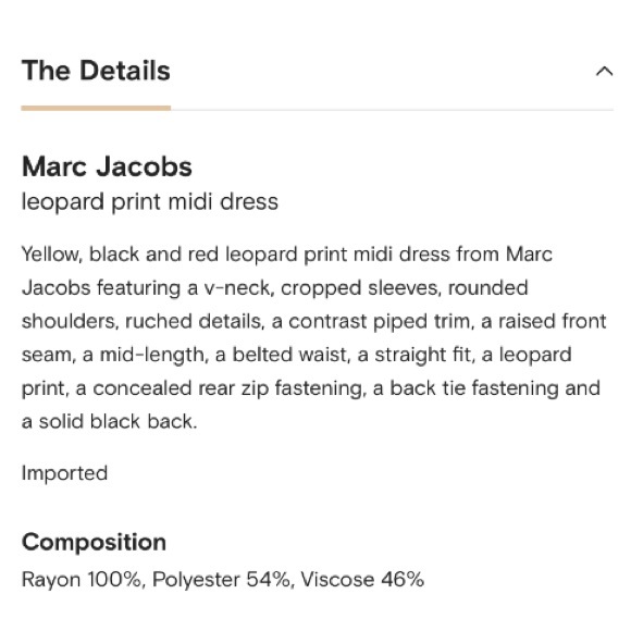 MARC JACOBS Leopard Print Midi Dress**US 2 $1495 - Picture 10 of 10